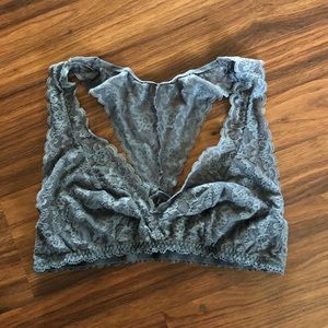 Victoria’s Secret lace gray bralette medium